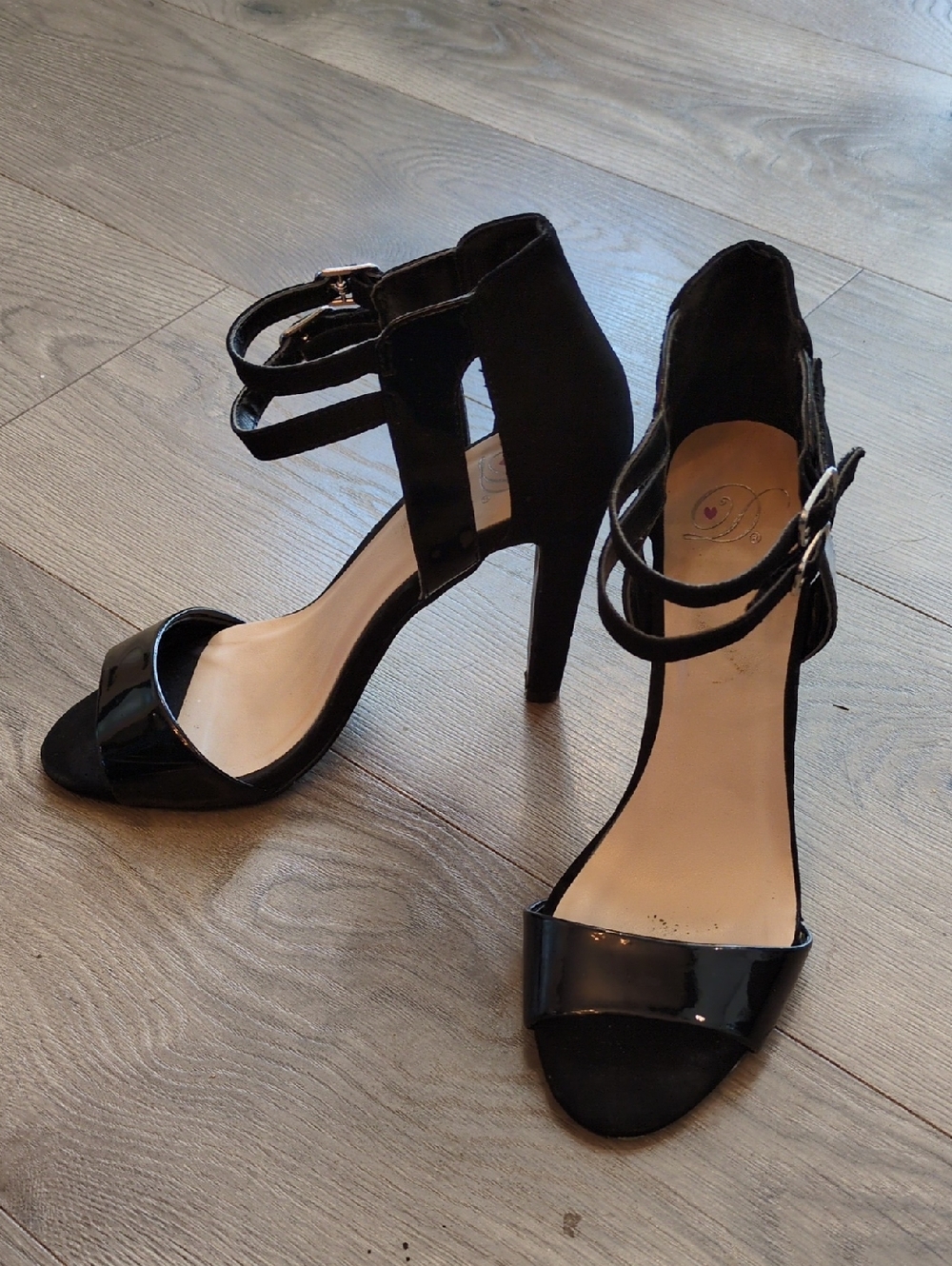 Classic Black Strappy High Heel Sandals